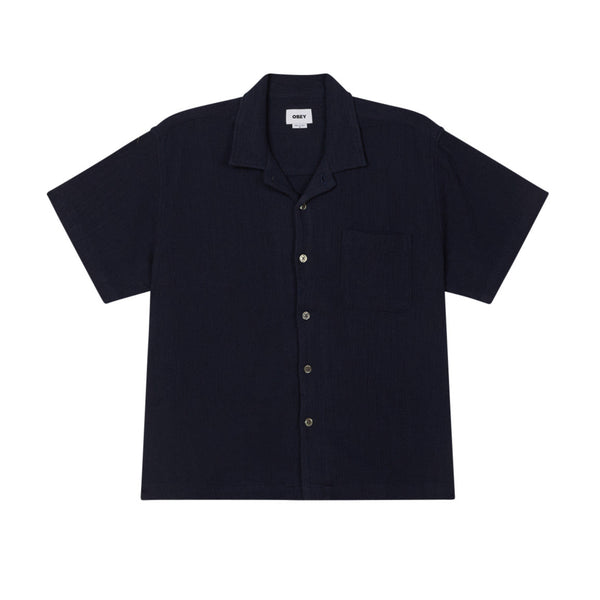 Koop de Obey Curtis woven short sleeve veilig en snel bij Revert 95 online of kom hem passen in de winkel in Haarlem.