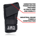 187 Killer Pads Pro Wrist Guard, polsbeschermer met lepelvormige spalk, dubbele polsbanden en gevoerde binnenkant, maten XS-XL, verkrijgbaar bij Revert 95 Haarlem