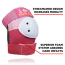 187 Killer Pads Jr. Six Pack Set Pink, complete set knie- elleboog- en polsbescherming voor kinderen met contoured design, one size 5-10 jaar, verkrijgbaar bij Revert 95 Haarlem