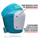 187 Killer Pads Adult Six Pack Set Teal, complete set knie- elleboog- en polsbescherming met contoured design en ballistic nylon, verkrijgbaar bij Revert 95 Haarlem