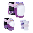 187 Killer Pads Jr. Six Pack Set Purple, complete set knie- elleboog- en polsbescherming voor kinderen met contoured design, one size 5-10 jaar, verkrijgbaar bij Revert 95 Haarlem
