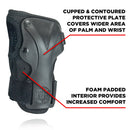 187 Killer Pads Derby Wrist Guard, slide-on polsbeschermer met cupped protective plate en zweetband, maten S-XL, verkrijgbaar bij Revert 95 Haarlem