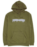 Fucking Awesome Reflective Drip Logo Hoodie in de kleur Army, verkrijgbaar bij Revert 95 Haarlem