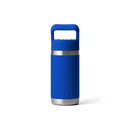 YETI Rambler Jr 12 oz Kids Bottle in Royal Blue, 18/8 roestvrij staal double-wall vacuum insulated kids fles met leakproof Straw Cap flip-open valve 3-finger grip en DuraCoat Royal Blue kleurcoating vaatwasserbestendig BPA vrij voor leeftijd 3 plus, verkrijgbaar bij Revert 95 Haarlem