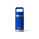 YETI Rambler Jr 12 oz Kids Bottle in Royal Blue, 18/8 roestvrij staal double-wall vacuum insulated kids fles met leakproof Straw Cap flip-open valve 3-finger grip en DuraCoat Royal Blue kleurcoating vaatwasserbestendig BPA vrij voor leeftijd 3 plus, verkrijgbaar bij Revert 95 Haarlem