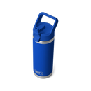 YETI Rambler 18 oz Colour Straw Bottle in Royal Blue, 18/8 roestvrij staal double-wall vacuum insulated bottle met color-matched Royal Blue Straw Cap flip-open valve TripleHaul handle en wide straw insert DuraCoat kleurcoating vaatwasserbestendig en BPA vrij, verkrijgbaar bij Revert 95 Haarlem