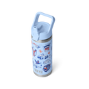 YETI Rambler 18 oz Colour Straw Bottle in Big Sky Summer Camp, 18/8 stainless steel double-wall vacuum insulated bottle met color-matched Straw Cap flip-open valve TripleHaul handle wide straw insert leak-resistant vaatwasserbestendig BPA vrij 532ml 5 jaar garantie in frisse levendige Big Sky Summer Camp colorway, verkrijgbaar bij Revert 95 Haarlem
