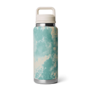YETI Rambler 36 oz Bottle in Sea View Seafoam Pattern, 18/8 roestvrij staal double-wall vacuum insulated bottle met Chug Cap TripleHaul handle wide mouth opening DuraCoat gemarmerd seafoam patroon No Sweat design vaatwasserbestendig BPA vrij 5 jaar garantie, verkrijgbaar bij Revert 95 Haarlem