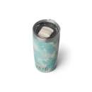 YETI Rambler 10 oz Tumbler in Sea View Seafoam Pattern, 18/8 roestvrij staal double-wall vacuum insulated tumbler met MagSlider Lid DuraCoat gemarmerd seafoam patroon No Sweat design vaatwasserbestendig BPA vrij 5 jaar garantie 296ml, verkrijgbaar bij Revert 95 Haarlem