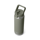 YETI Colour Cap Straw Bottle Pampa Green, roestvrijstalen drinkfles met kleurbijpassende straw cap en TripleHaul handgreep, verkrijgbaar in 18 oz en 26 oz, verkrijgbaar bij Revert 95 Haarlem