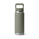 YETI Colour Cap Straw Bottle Pampa Green, roestvrijstalen drinkfles met kleurbijpassende straw cap en TripleHaul handgreep, verkrijgbaar in 18 oz en 26 oz, verkrijgbaar bij Revert 95 Haarlem