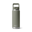 YETI Colour Cap Straw Bottle Pampa Green, roestvrijstalen drinkfles met kleurbijpassende straw cap en TripleHaul handgreep, verkrijgbaar in 18 oz en 26 oz, verkrijgbaar bij Revert 95 Haarlem