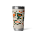 YETI Rambler 20 oz Tumbler in Summer Graphic Cape Taupe, 18/8 stainless steel double-wall vacuum insulated tumbler met MagSlider Lid splashproof crystal-clear venster DuraCoat Summer Graphic Cape Taupe coating vaatwasserbestendig BPA vrij 591ml 5 jaar garantie, verkrijgbaar bij Revert 95 Haarlem