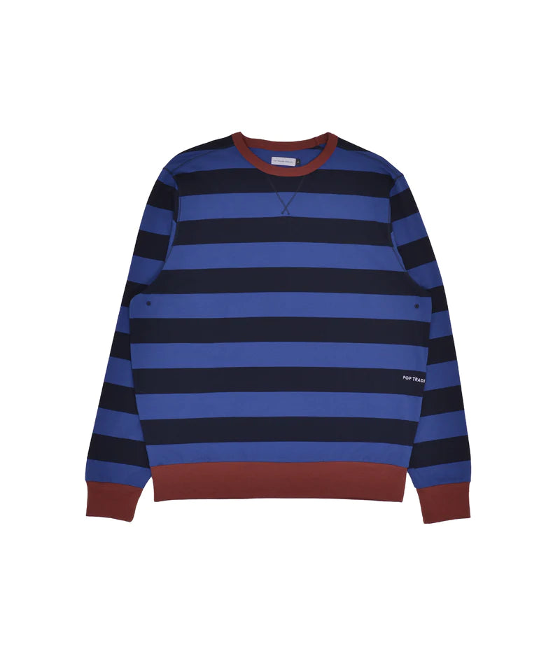 striped crewneck sweat