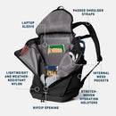 YETI Palo Active Backpack Black, rugzak van LightWork Nylon met RipZip opening en GroundControl basis, verkrijgbaar in 20L en 26L, verkrijgbaar bij Revert 95 Haarlem
