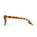 CHPO Brand Côte Des Basques zonnebril in Leopard Black, 100% gerecycled plastic rond small medium fit unisex zonnebril 46mm met luipaardprint montuur en UV400 bescherming vernoemd naar het surfstrand in Biarritz, verkrijgbaar bij Revert 95 Haarlem