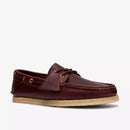 Clarks Originals Godney Boat British Tan Leather leren boat shoe in cognac kleur met rubber zool