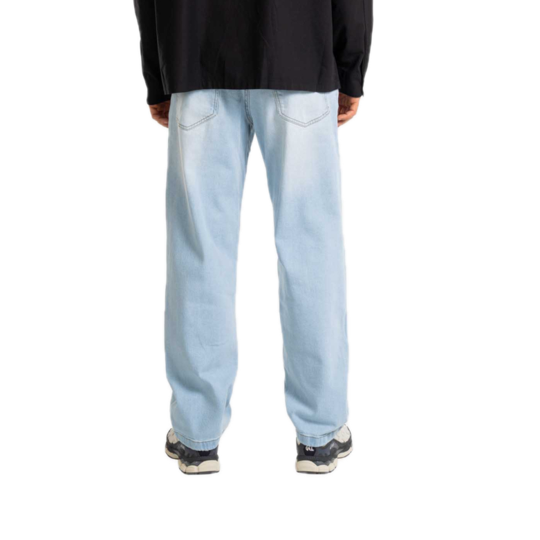 Reell Solid Light Blue Stone 2 – straight fit denim in light blue stone wassing met 5-pocket design en subtiele branding