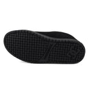 DC Shoes Court Graffik Black/Black/Black, skateschoen met nubuck leer textiel upper, cupsole constructie en Pill Pattern buitenzool, verkrijgbaar bij Revert 95 Haarlem
