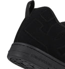 DC Shoes Court Graffik Black/Black/Black, skateschoen met nubuck leer textiel upper, cupsole constructie en Pill Pattern buitenzool, verkrijgbaar bij Revert 95 Haarlem