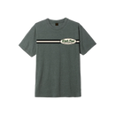 Dark Seas Glass Off Mineral T-Shirt in Heather Mossy Grove, 60% katoen 40% polyester blended tee met mineral wash afwerking en classic fit in warme gemêleerde mosgroene kleur, verkrijgbaar bij Revert 95 Haarlem