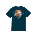 Dark Seas Tern Bird Premium T-Shirt in Pine, lichtgewicht 100% katoen slimmer fit tee met Tern Bird graphic in gedempte donkere dennegroen kleur, verkrijgbaar bij Revert 95 Haarlem
