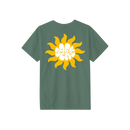 Dark Seas Hot Heat Pigment T-Shirt in Deep Grass Green, 100% katoen soft wash garment dyed classic fit tee met rijke verzadigde groene kleur, verkrijgbaar bij Revert 95 Haarlem
