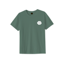 Dark Seas Hot Heat Pigment T-Shirt in Deep Grass Green, 100% katoen soft wash garment dyed classic fit tee met rijke verzadigde groene kleur, verkrijgbaar bij Revert 95 Haarlem
