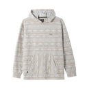 Dark Seas Ginther Knit Hoodie, 100% french terry katoen loop side out constructie pullover hoodie met vaste hood pouch pocket en logo embroidery, verkrijgbaar in Moss White en White Blue bij Revert 95 Haarlem
