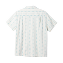Dark Seas Breezy Short Sleeve Shirt in Moss, lichtgewicht cotton dobby woven shirt met relaxte camp collar button-up front en enkelvoudige borstzak, verkrijgbaar in Moss en Off White bij Revert 95 Haarlem