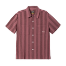 Dark Seas Lamont SS Shirt Rose, korte mouwen poplin overhemd met scalloped hem en gegraveerde tortoise knopen, maten S-XXL, verkrijgbaar bij Revert 95 Haarlem
