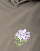 Dark Seas Hondo Sweatshirt in Olive, heavyweight 380g cotton poly fleece hooded pullover met boxy custom fit en felt applique embellishment, verkrijgbaar bij Revert 95 Haarlem