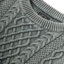 Dark Seas Big Sur Sweater Storm gebreide trui in donkergrijs/blauw met subtiele branding