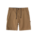 Dark Seas Union Amphibious Short in Brown, garment dyed amphibious carpenter short van 61% katoen 36% poly met slash side pocket hammer loop patch pockets en hidden drawcord, 19.5 inch outseam, verkrijgbaar bij Revert 95 Haarlem