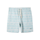 Dark Seas Cyrus Short in White Blue, cotton jacquard terry lounge short met 19 inch outseam en patch pockets voor en achter, verkrijgbaar bij Revert 95 Haarlem
