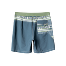 Dark Seas Aliso Boardshort 18 inch, slack fit 4-way stretch boardshort van 90% nylon 10% spandex met DWR coating engraved metal eyelets contrast asymmetrisch paneel en patch achterzak, verkrijgbaar bij Revert 95 Haarlem