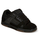 DC Shoes Stag in Black Gum, early 2000s-geïnspireerde skate sneaker met cupsole constructie en DC Pill Pattern buitenzool, verkrijgbaar bij Revert 95 Haarlem