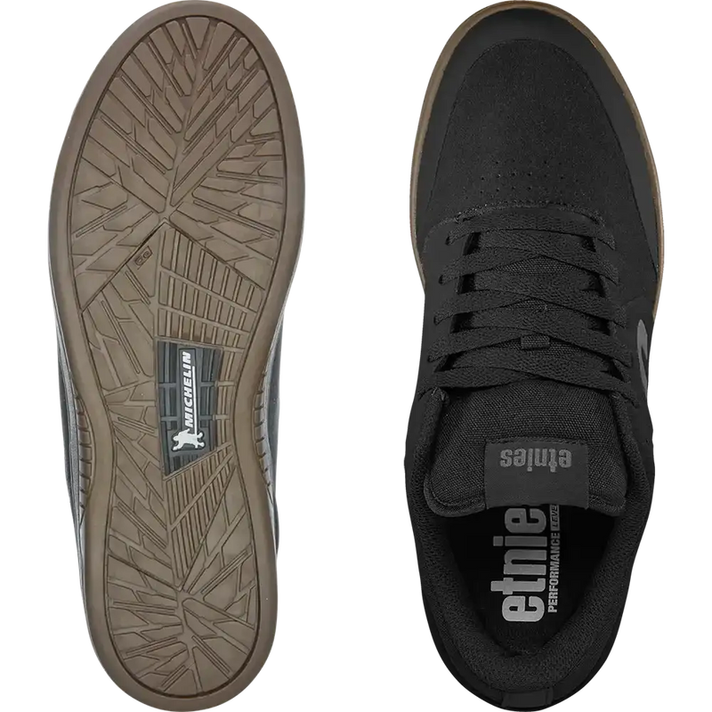 Etnies Marana Michelin Black Gum Dark Grey – zwarte en donkergrijze skateschoen met gumzool en Michelin rubber constructie