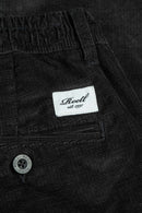 Reell Reflex Loose Chino Deep Black Square Cord – loose fit chino in diepzwarte corduroy met elastische tailleband en drawstring