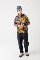Kavu Teannaway Fleece Sweater in Angle Wood, detail knoopsluiting