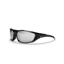 CHPO Brand Kreuzberg zonnebril in Black Silver Mirror, 100% gerecycled plastic futuristisch montuur medium large fit unisex met silver mirror Cat 3 glazen en UV400 bescherming 43mm lensbreedte, verkrijgbaar bij Revert 95 Haarlem