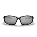 CHPO Brand Kreuzberg zonnebril in Black Silver Mirror, 100% gerecycled plastic futuristisch montuur medium large fit unisex met silver mirror Cat 3 glazen en UV400 bescherming 43mm lensbreedte, verkrijgbaar bij Revert 95 Haarlem