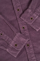 Reell Strike Shirt Baby Cord Purple, overhemd van 100% cotton 16-wale corduroy met rechte pasvorm en geweven label op de schouder, maten S-XL, verkrijgbaar bij Revert 95 Haarlem