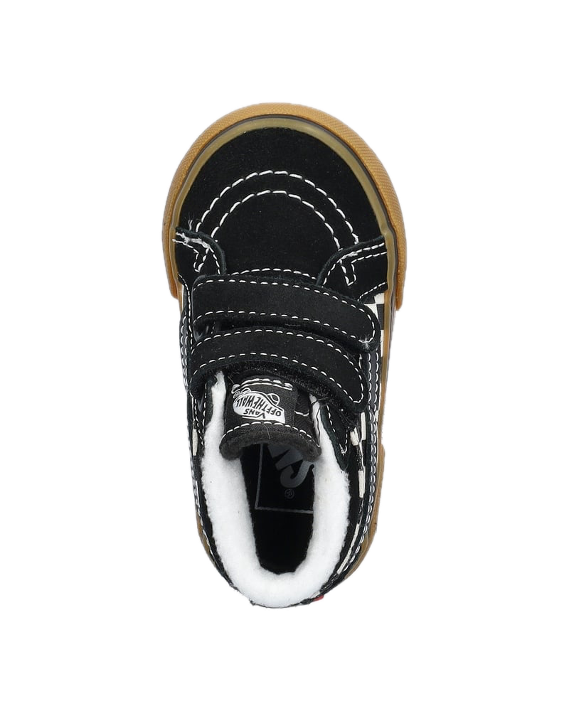 Vans MTE SK8-Mid Reissue Velcro Checkerboard Black Marshmellow Junior – junior sneaker met MTE-technologie, checkerboard-panelen en klittenbandsluiting