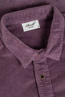 Reell Strike Shirt Baby Cord Purple, overhemd van 100% cotton 16-wale corduroy met rechte pasvorm en geweven label op de schouder, maten S-XL, verkrijgbaar bij Revert 95 Haarlem