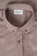 Reell Denim Nordic Shirt Light Brown, flanel overhemd met knoopsluiting en Script Logo label, regular fit, maten S-XL, verkrijgbaar bij Revert 95 Haarlem
