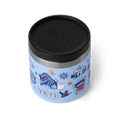 YETI Rambler Geisoleerde Voedselpot in Big Sky Summer Camp, 18/8 roestvrij staal double-wall vacuum insulated food jar met 100% leakproof MagVent Lid wide mouth opening vaatwasserbestendig BPA vrij 5 jaar garantie beschikbaar in 237ml en 473ml in frisse seasonal Big Sky Summer Camp colorway, verkrijgbaar bij Revert 95 Haarlem