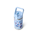 YETI Rambler Jr 12 oz Kids Bottle in Big Sky Summer Camp, 18/8 stainless steel double-wall vacuum insulated kids bottle met Straw Cap flip-open valve leakproof No Sweat Design DuraCoat Big Sky Summer Camp coating vaatwasserbestendig leeftijd 3+ 355ml 5 jaar garantie, verkrijgbaar bij Revert 95 Haarlem