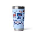 YETI Rambler 20 oz Tumbler in Big Sky Summer Camp, 18/8 stainless steel double-wall vacuum insulated tumbler met MagSlider Lid splashproof crystal-clear venster DuraCoat Big Sky Summer Camp coating vaatwasserbestendig BPA vrij 591ml 5 jaar garantie, verkrijgbaar bij Revert 95 Haarlem
