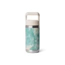 YETI Rambler Jr 12 oz Kids Bottle in Sea View Seafoam Pattern, 18/8 stainless steel double-wall vacuum insulated kids bottle met Straw Cap flip-open valve leakproof No Sweat Design DuraCoat Sea View gemarmerd seafoam patroon vaatwasserbestendig leeftijd 3+ 355ml 5 jaar garantie, verkrijgbaar bij Revert 95 Haarlem